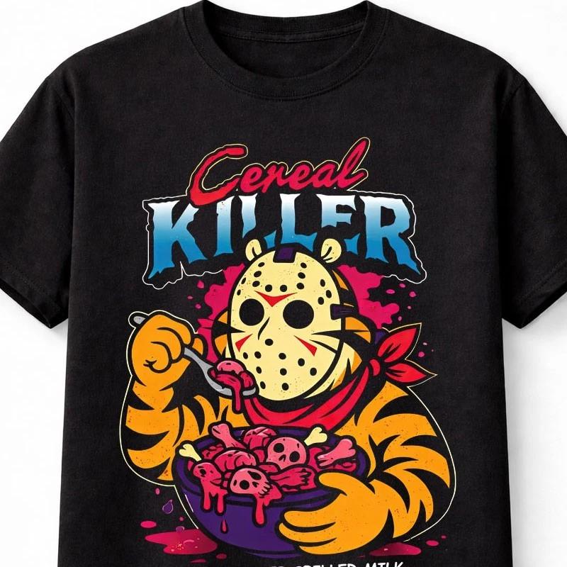 Tony Tiger Cereal Killer Jason Horror Movie Slasher Graphic Unisex TShirt S