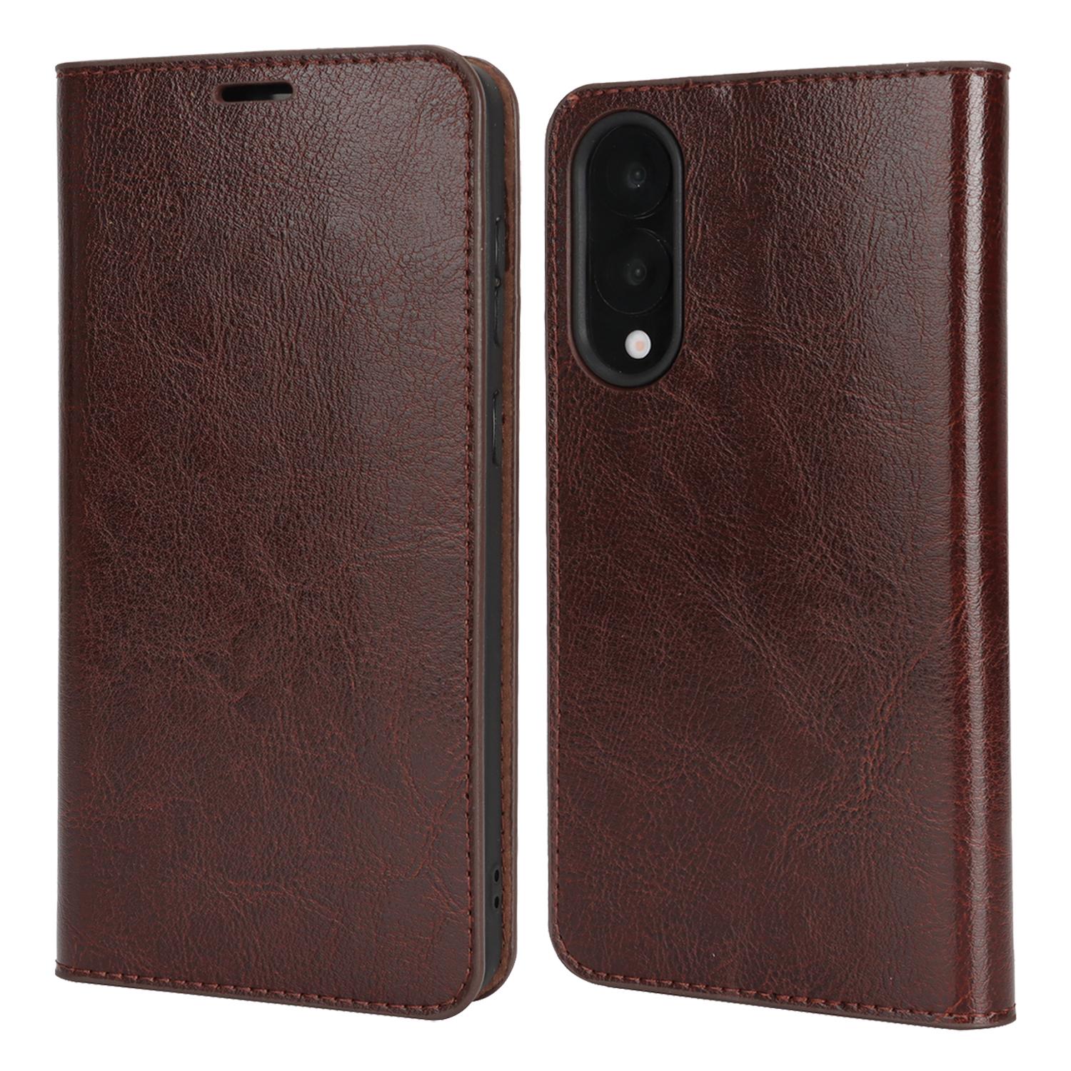 

For Samsung Galaxy S25 Edge Case Crazy Horse Texture Split Leather Wallet Phone Cover A