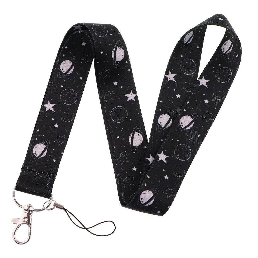 Moon Planet Cell Phone Lanyard: ID, Campus Meal, and Bus Card Holder