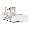 VidaXL Lit bibliothèque sans matelas blanc 160x200 cm bois massif, lit, meuble de chambre à coucher, lit avec rangement, lit 3323801
