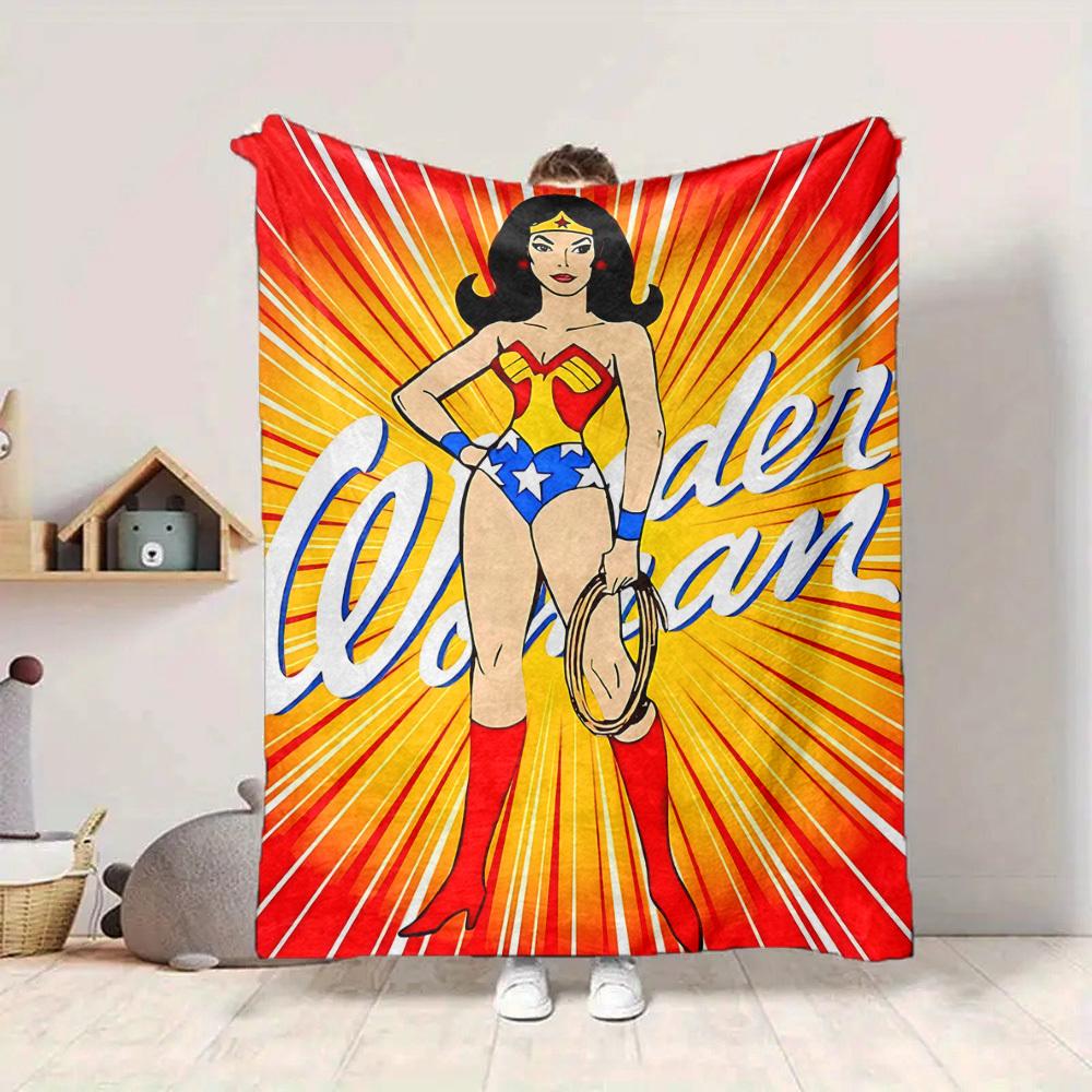 1pc Wonder Woman Flannel Throw Blanket Soft, Warm & Cozy for Couch, Bed, Office, and Travel Versatile All Season Gift, Christmas present