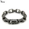 Titanium Steel Punk Style Mens Bracelet With Retro Geometric Black Oxidized Antique Finish