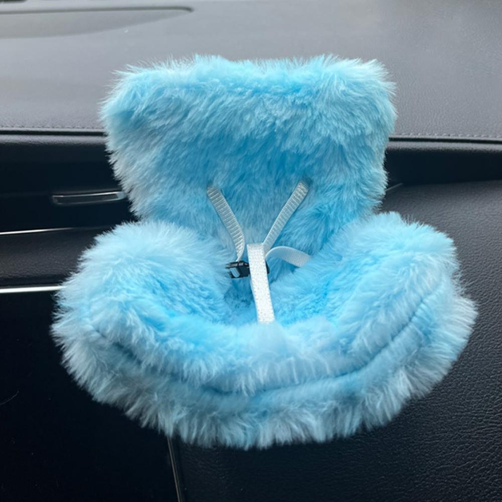 

Подходит для 17см подвески Лабубу Милый Декор на автомобильное кресло безопасности Декор на воздухозаборник автомобиля Украшения для интерьера автомобиля синий