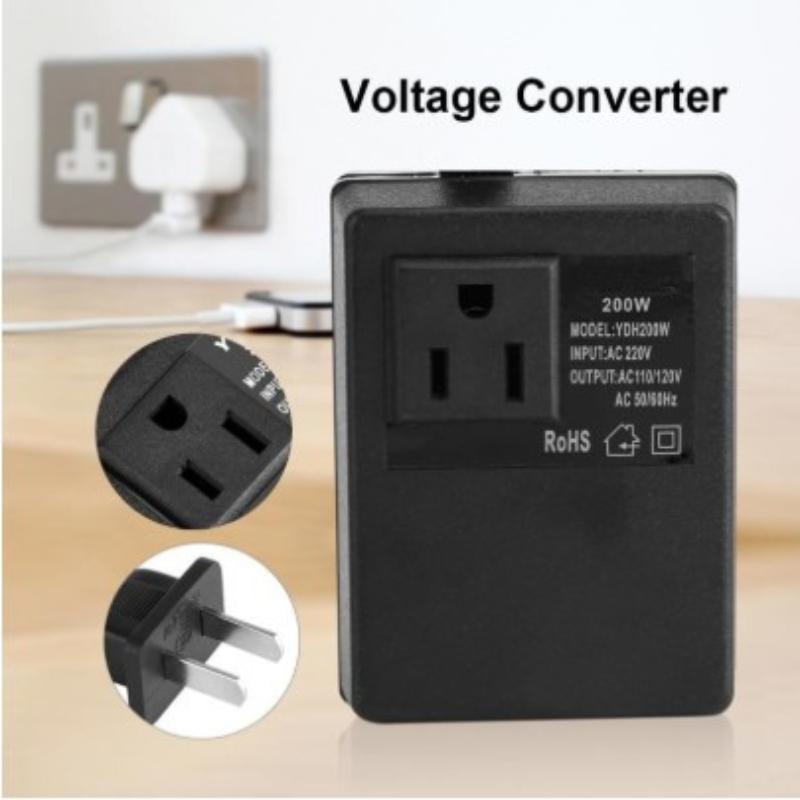 AC 110V/120V 50Hz/60Hz 200W / 300W Convert Travel Power Adapter UK Plug Black Voltage Transformer
