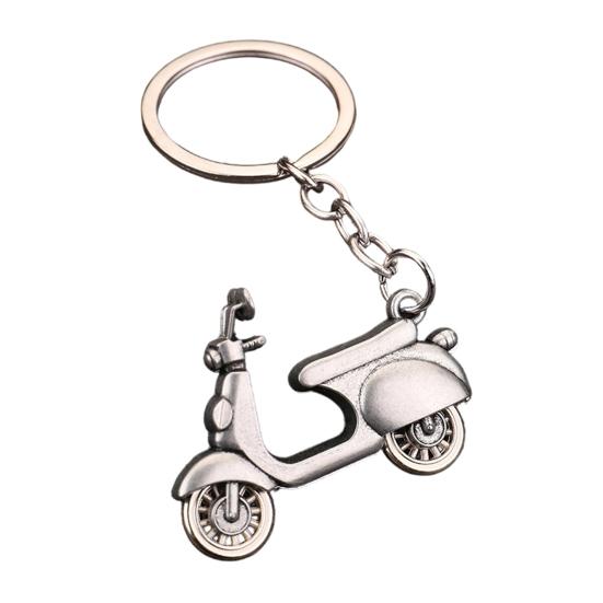 

Scooter Keychain Alloy Scooter Charm with Key Ring Retro Scooter Bag Charm Stylish Keychain Gift for Men Women A