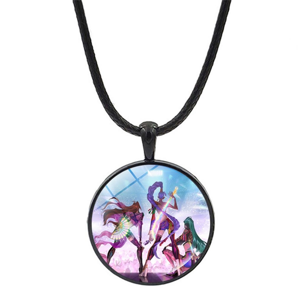 K-POP Group Necklace Jewelry Cross-border Hot Style Cartoon Anime Pendant Jewelry Sweater Chain Hot-selling Accessories