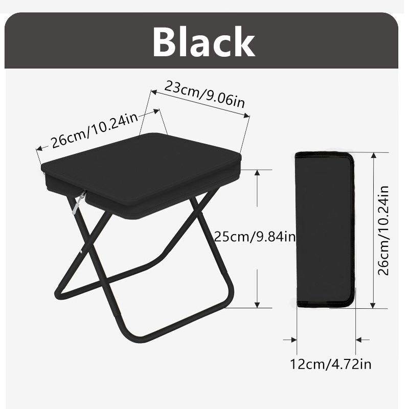 Chaise Pliante Multifonctionnelle Portable pour Pique-Nique en Plein Air, Tabouret de Pêche Ultra Léger, Tabouret de Voyage, Accessoires de Pêche