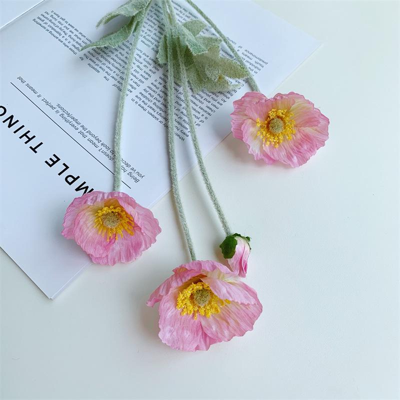 Icelandic Poppy Artificial Silk Flowers for Home Decor