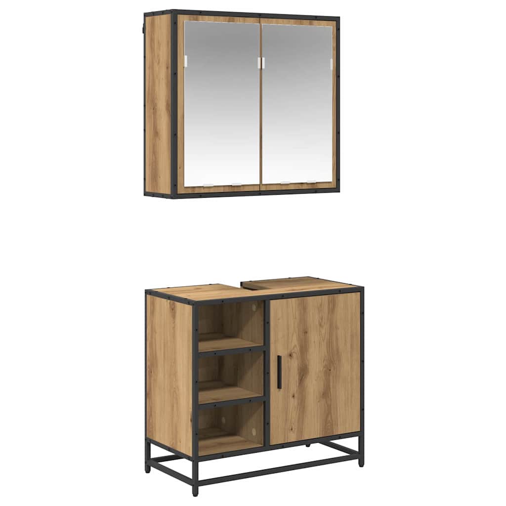 Bathroom Furniture Set 2 pcs. Artisan Oak 65 x 33 x 60 cm