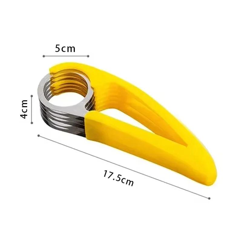 Eco-friendly Banana Slicer Cutter Premium Plastic Kitchen Tool for FruitsandVegetables-Ideal for Slicing Cutting Cucumbers More
