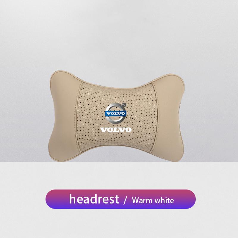 Dwrzs5 For Volvo 1Pcs Car Seat Headrest Auto Logo Neck Pillow Sticker For Volvo XC90 XC40 XC60 XC70 V40 V50 V60 S80 S40 C30 C70 S40 S60