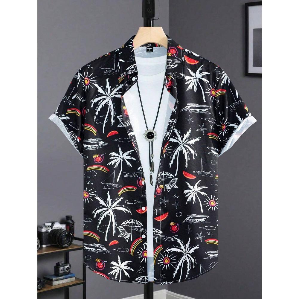 2025 Hawaiian Men's Summer Designer Shirt 3d Beach Vacation Print Hawaiian Shirt Short Sleeve Floral Fashion Vintage