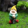 Small Gnomes Figurines 9 Pieces Resin Dwarf Figurine Fairy Garden Gnomes Sculpture For Indoor Outdoor Lawn Shelf Table Yard