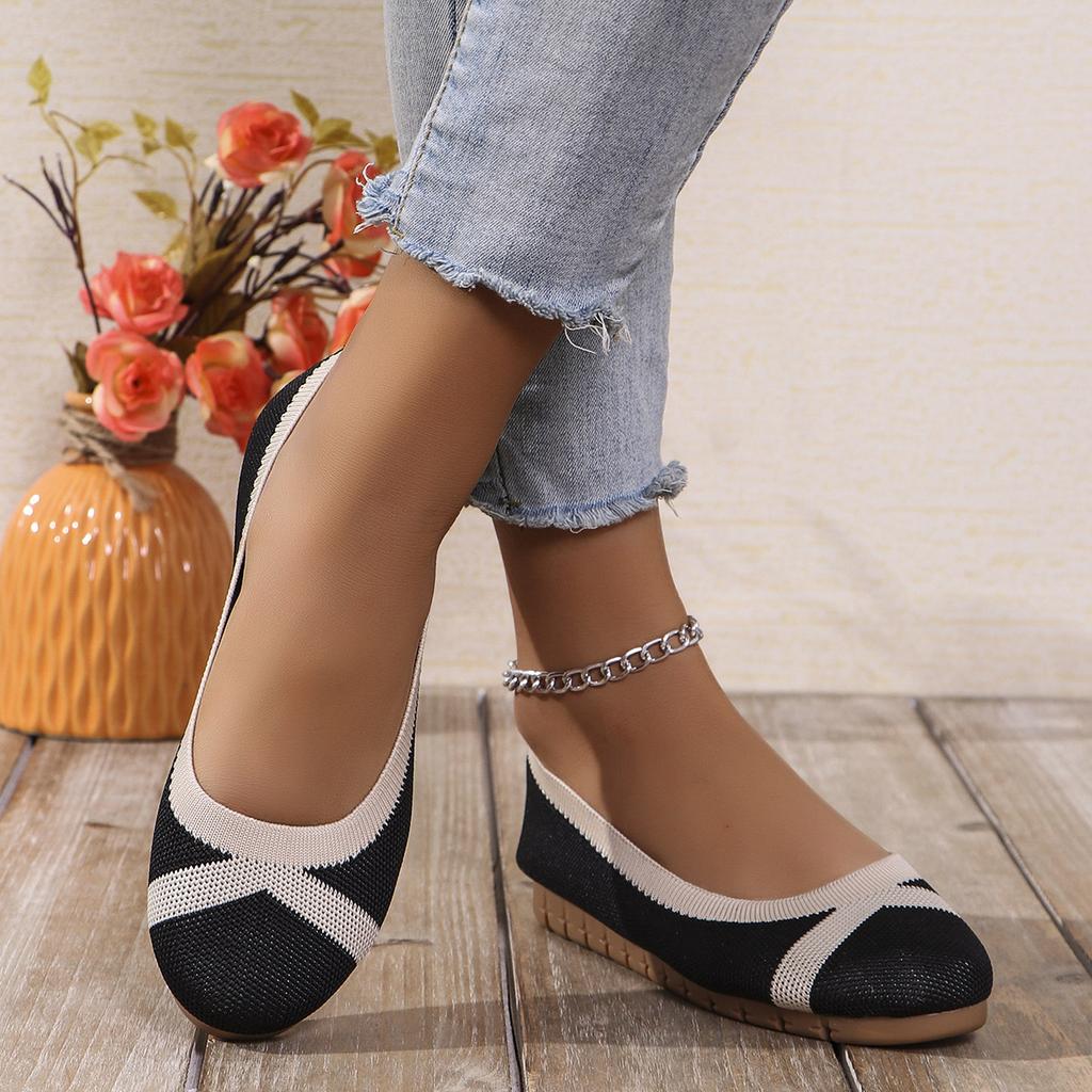 Damen Ballerinas Sommer Casual Flache Ballerinas Damenschuhe Gemütlich Rutschfest Walking Slipper Atmungsaktives Mesh Bequeme Schuhe für Damen