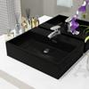 Day and Night - Day and Night Black Ceramic Sink with Tap Hole 51.5x38.5x15 Cm
