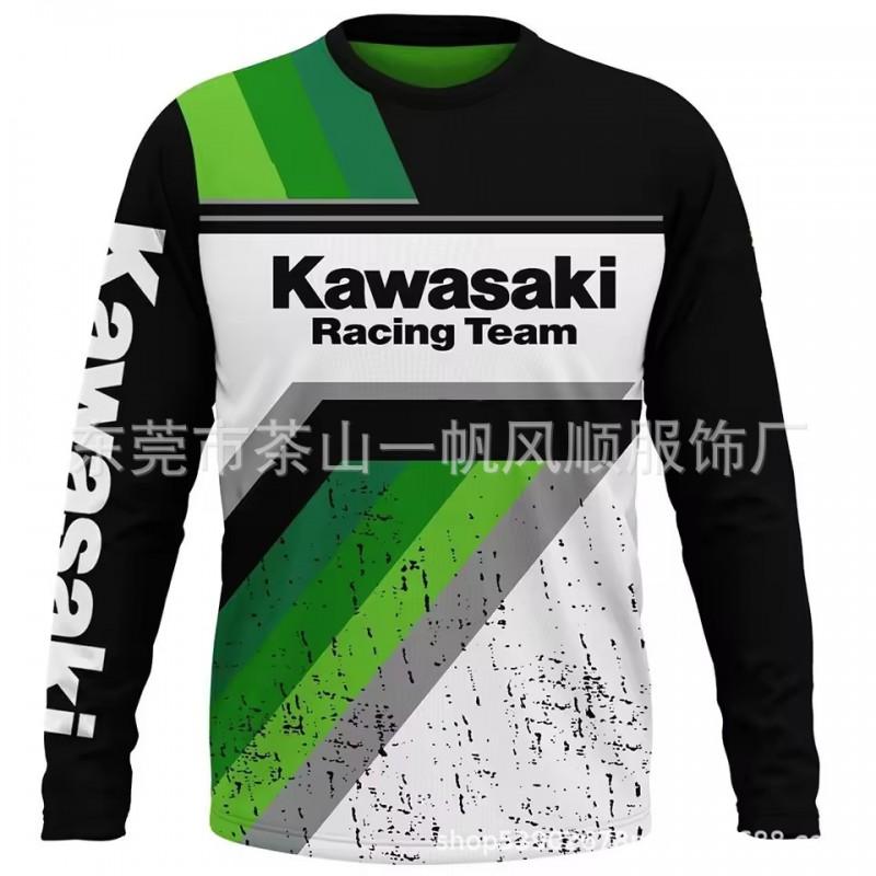 Mens Long Sleeve Cycling Jersey Mountain Bike Motocross Racing Wear Breathable Riding Apparel