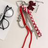 1 Piece Handmade Love Bow Weaving Rope Keychain Creative Simple Diy Rope Pendant Y2K Tassels Trendy Accessory Gifts
