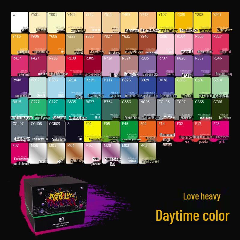 STA 1000 Waterproof Acrylic Marker - 100 Color Opaque Rainbow DIY Graffiti Pen