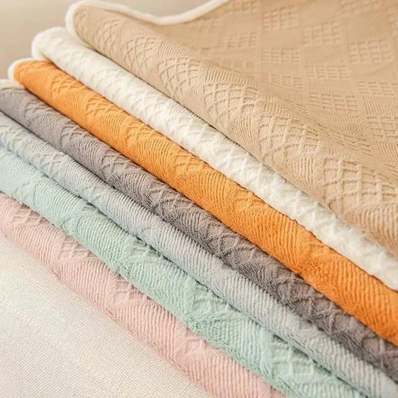 Nordic Solid Color Sofa Cover for Living Room Non-Slip Thick Plush Couch Cushion Mat Corner Sofa Cover Sofas Towel Home Decor