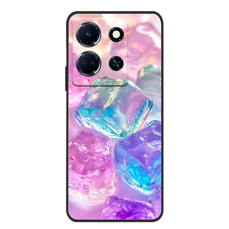 Schutzhülle aus weichem, mattem Silikon in Marmoroptik für Infinix Note 30 4G, passend für Infinix Note 30 Pro, 30i und 30 VIP – Rundumschutz