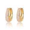 Hip-Hop Street Diamond-Set Personalized Niche Earrings, Trendy Women'S Simple Earrings, Hollow Design Sense