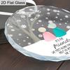 Glass Friends Hanging Ornament with Rock Golem Pattern - Transparent Tree Toppers with Friendship Quotes - Ideal Christmas Gift for Friend