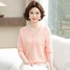 New Long-sleeved Knitted Bottoming Shirt Women's Inner Autumn Top Age-reducing Lace Sweater Women's Spring and Autumn