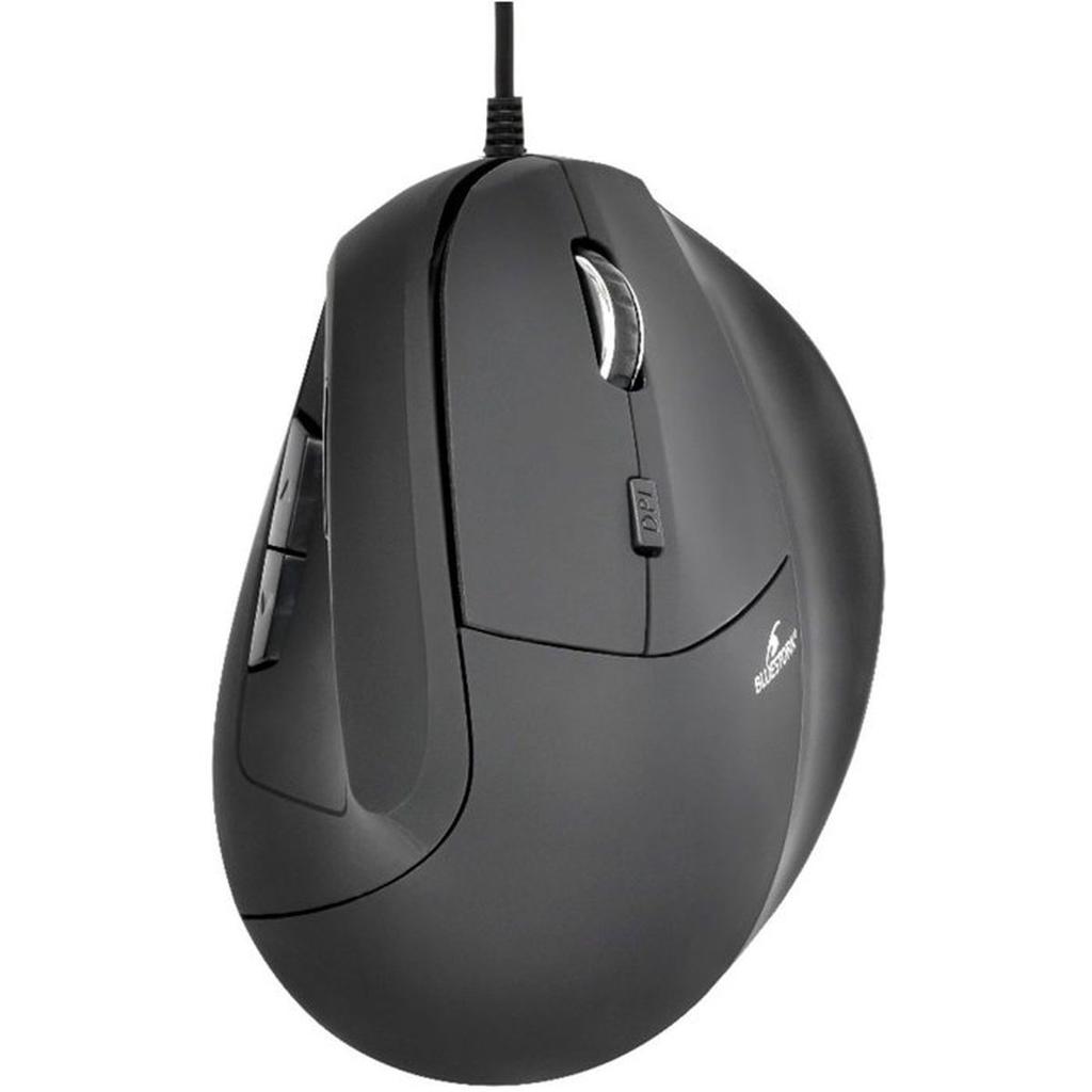 Souris ergonomique verticale - Filaire - BLUESTORK - 7200 DPI - Noire