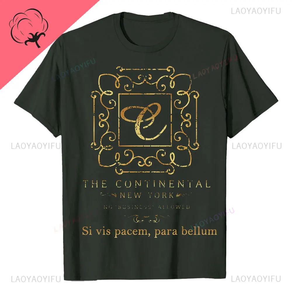 John Wick Movie Printed T Shirt Continental NYC Adult Short Sleeve Action Thriller Vintage Style Graphic Oneck Summer Tees