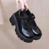 Lolita Shoes Women PU Leather Platform Mary Janes Shoes Women's Japanese Style Vintage Chunky Heels Pumps Plus Size 2026 spring
