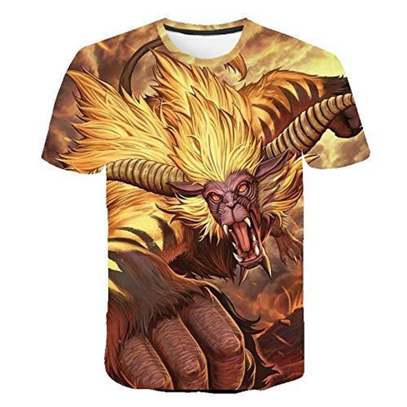 Summer Dragon T-Shirts Animal 3D Print Men Women Round Neck Short Sleeve T Shirt Casual Hip Hop Top Harajuku Tees Man Clothing