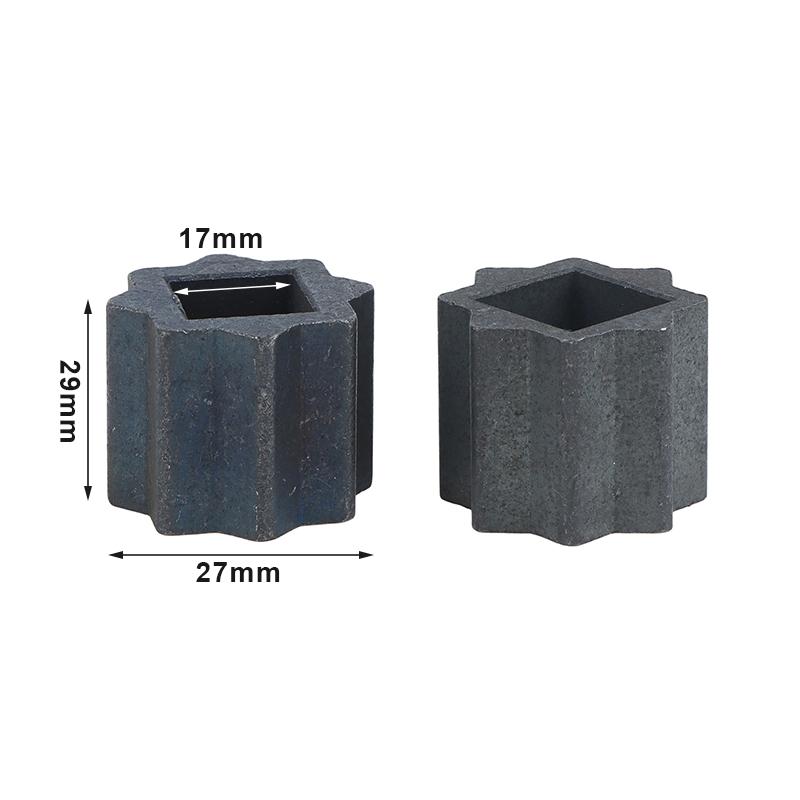 2Pcs Pneumatic Head Adapter Sleeve Actuator Connecting Sleeve Inner Square Outer Octagonal Sleeve Ball Valve Reducer Sleeves