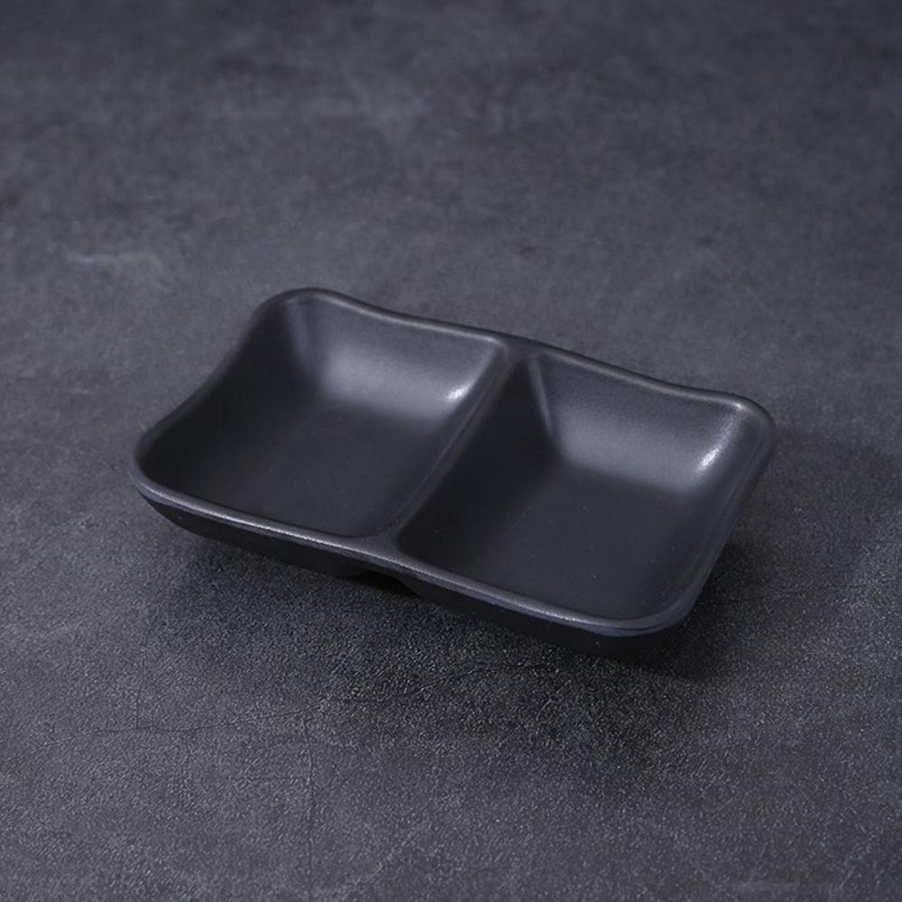 Flavor Dish Reusable French Fries Dipping Plate Multi Grid Flavor Dish Separated Hot Pot Seasoning Tray for Restaurant Kitchen