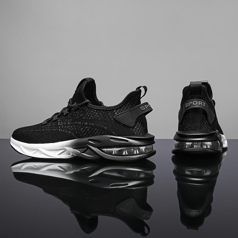 Mens New Autumn Mesh Sports Shoes Anti Slip and Shock Absorbing Air Cushion Running Shoes Trendy Outdoor Casual Walking Shoes