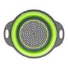 Drain Basket Silicone Round Folding Fruit Drain Vegetable Washing Basket with Handle for Home Kitchen