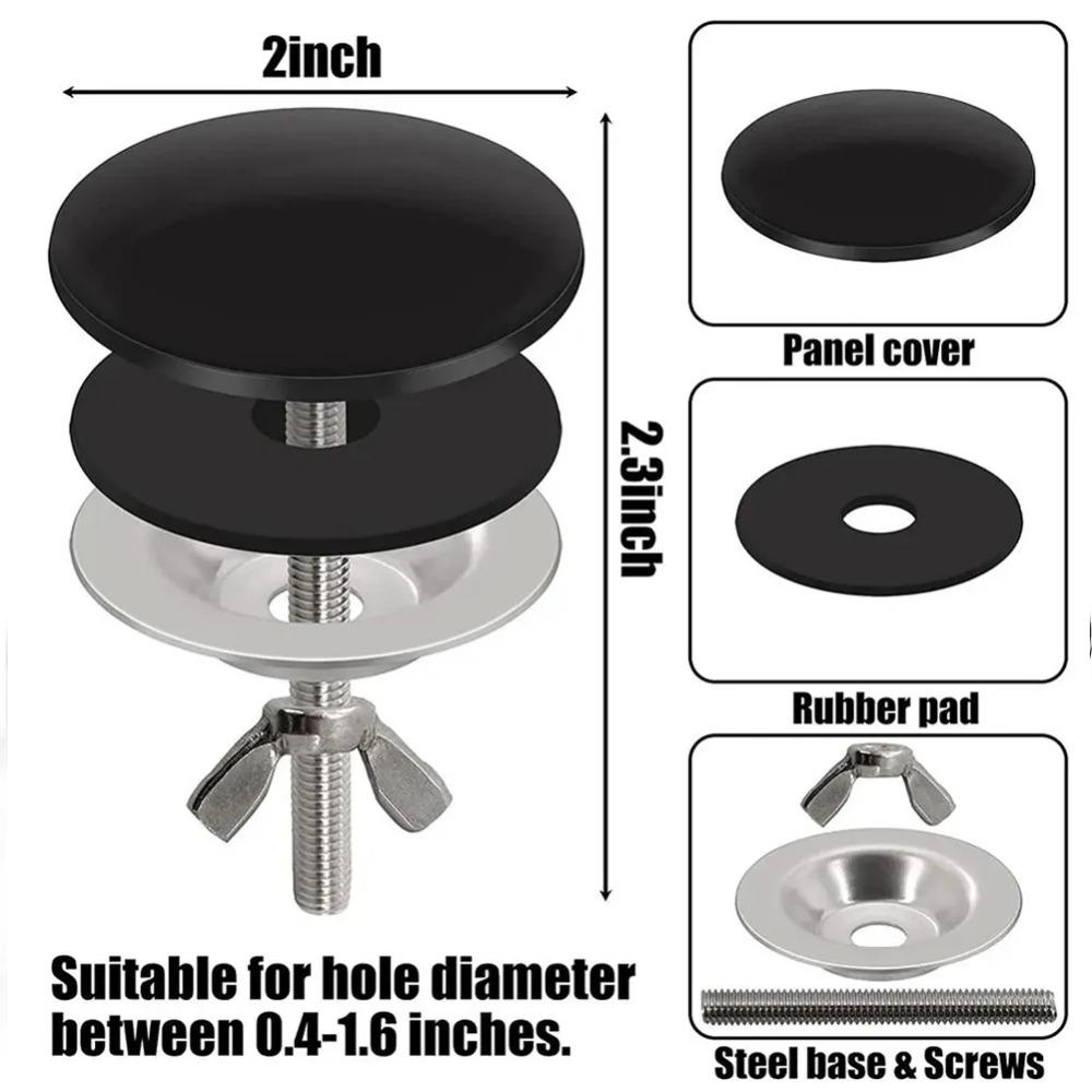 Stainless Steel Metal Sink Hole Cover Kitchen Faucet Hole Cover Tap Hole Blanking-Plug Stopper Basin Cover