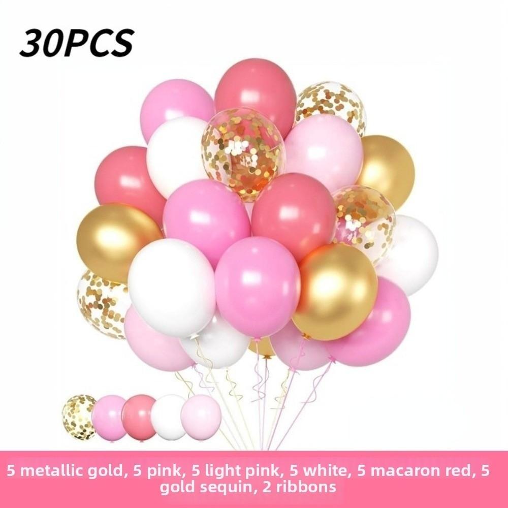 30Pcs 12 Inch Confetti Balloons Metallic Finish Balloons Set Latex Balloons Wedding Decoration
