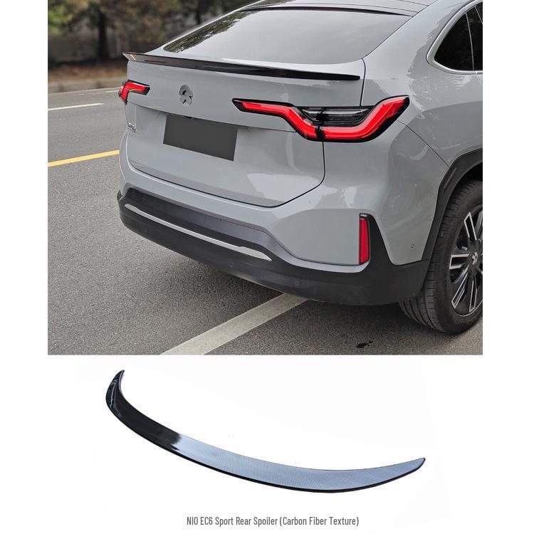NIO EC6 Rear Spoiler: Easy Install No-Drill Replacement Rear Diffuser NIO EC6 Spoiler [Unpainted, Requires Painting]