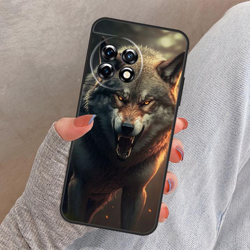 Angry Wolf Cover For OnePlus Nord 4 3 CE 2 Lite N20 N10 N30 OnePlus 8T 10T 13 13R 12 12R 11 10 Pro Case