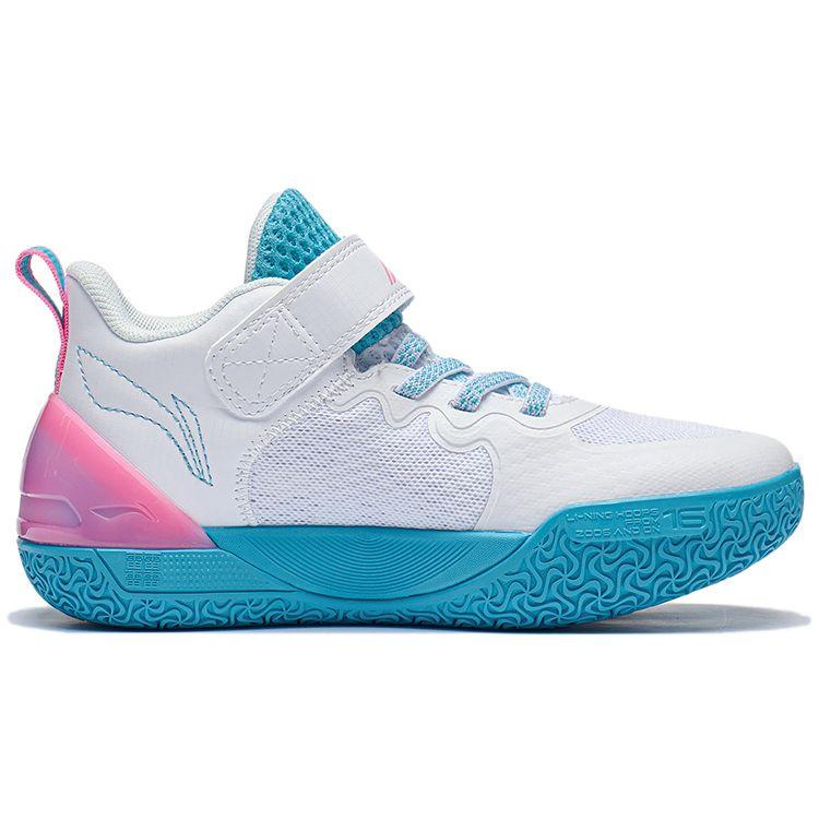 Li Ning Lightweight Bounce Technology Non-Slip Anti-Kick Shock Absorbing Durable Rebound Low-Top Casual Shoes Kids Sneakers Standard-White YKNT066-1