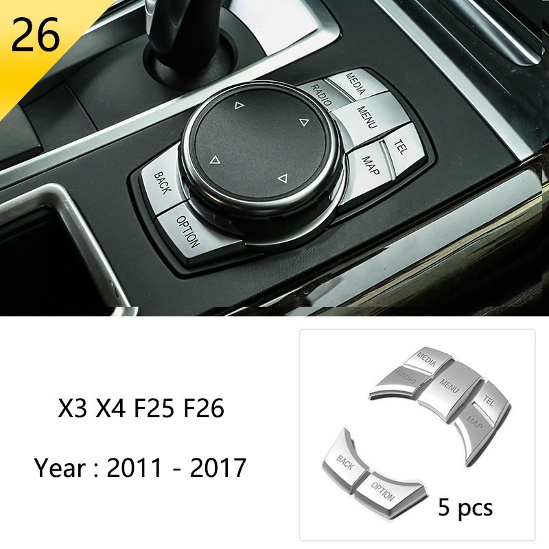 BBJS7 Accessories for BMW X3 X4 F25 F26 Car Inner Gearshift Air Conditioning CD Panel Door Armrest Cover Trim Decorative Car Stickers
