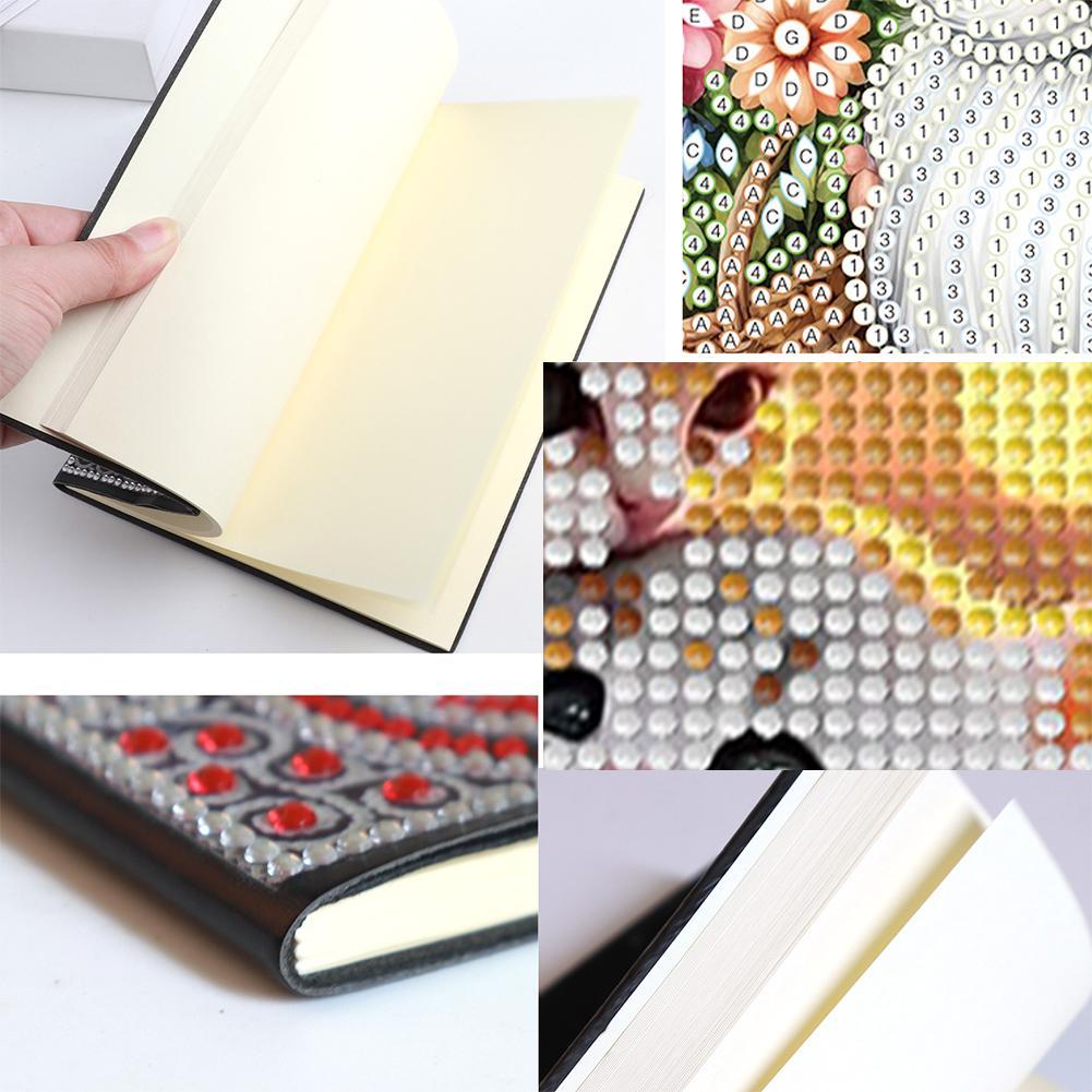 DIY 5D Diamond Painting Diary Book Diamond Art Painting Notebook Kit Crystal Notepad Sketchbook for Birthdays Or Christmas Gifts