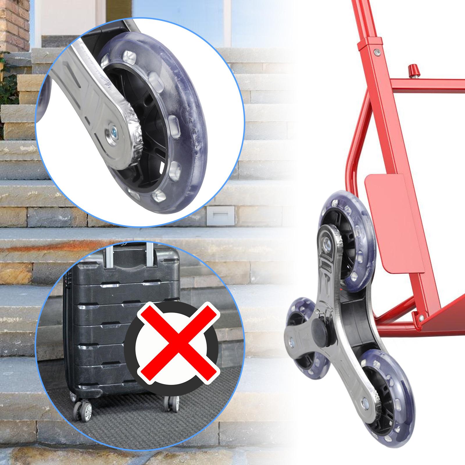 

2pcs Stair Climbing Wheels Foldable Replacement Triangular Designs Stair Climber Wheels for Shopping & Laundry Cart