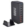 600W USB C Fast Charging Station 8 Port Power Adapter with 5 USB C and 3 USB A for Efficient Multi Device Charging