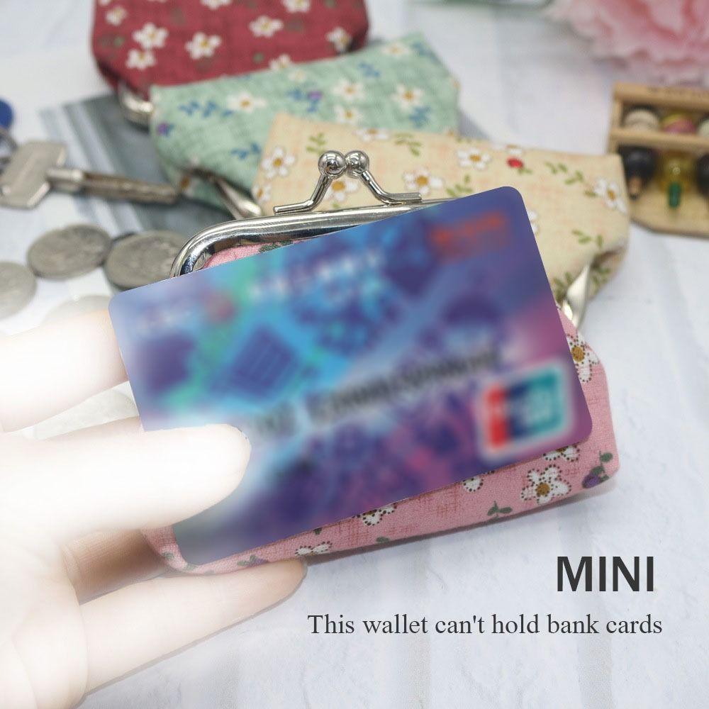 Mini Money Clip Flower Print Wallet Lightweight Coin Pouch