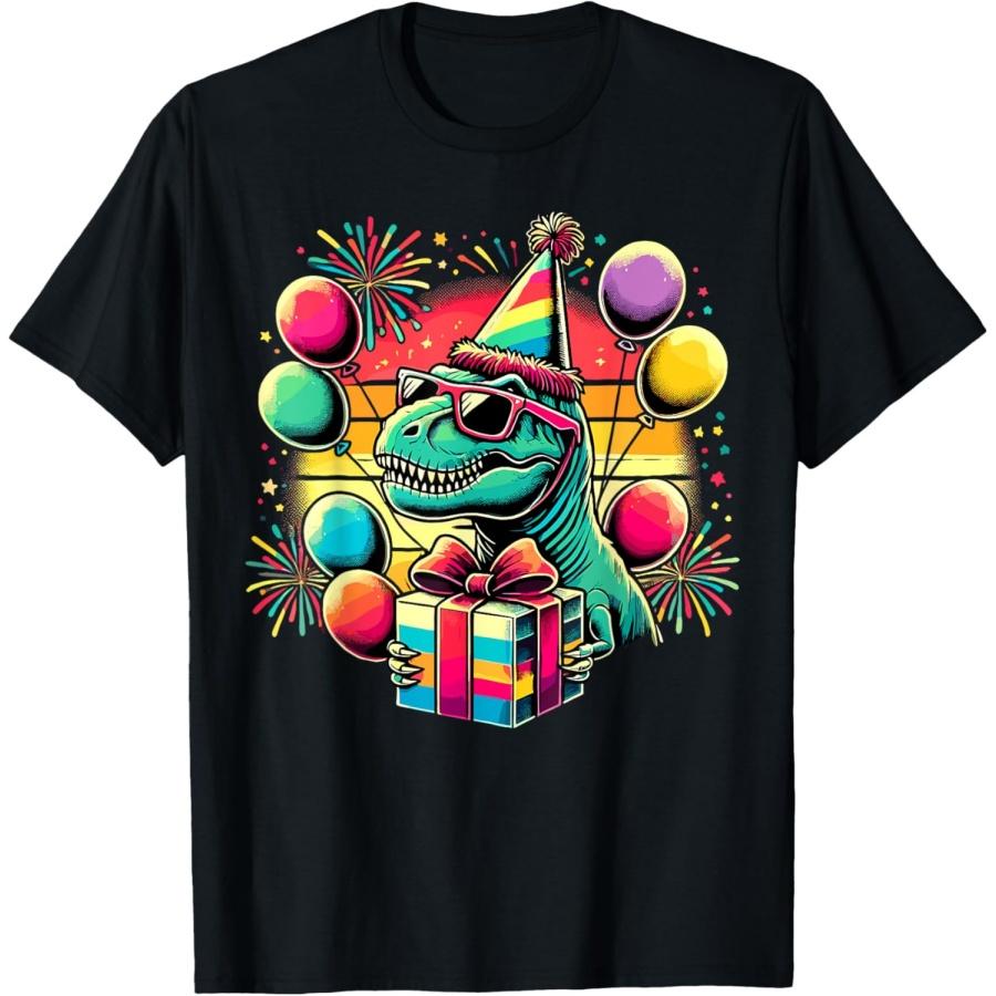 Dinosaur Birthday Party T-Rex Dinosaur T-Shirt XXXXXL чёрный