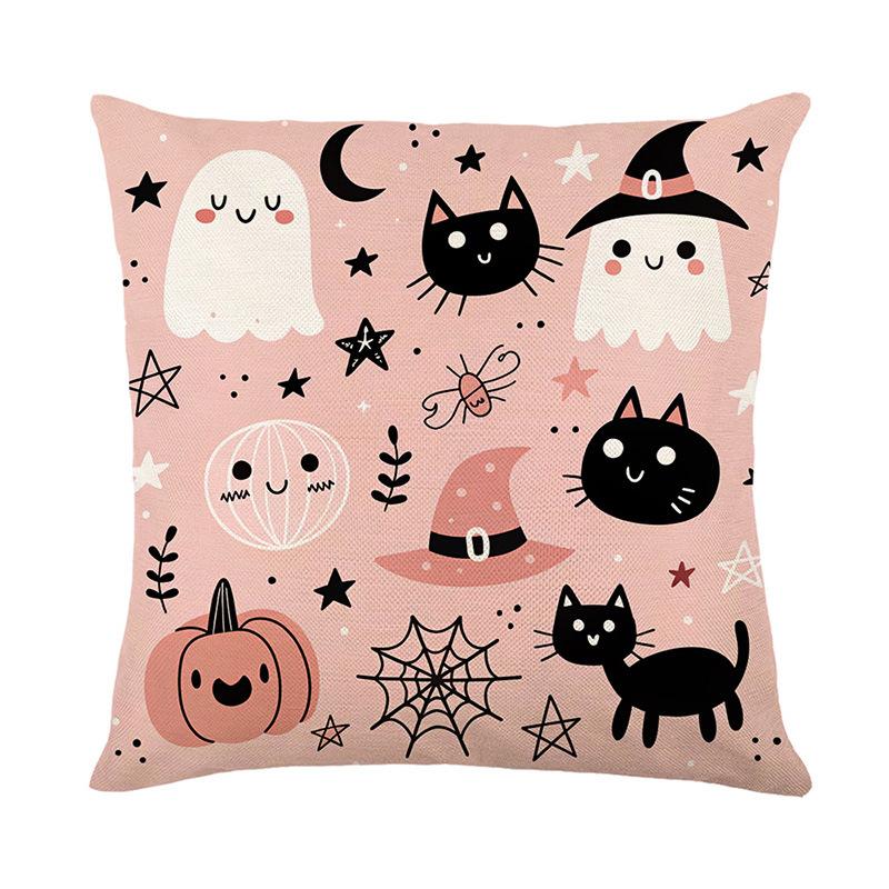 

Halloween Printed Pillow Cover Polyester Printed Home Living Room Sofa Decoration Cushion Bedroom Cushion Cover 45 * 45Cm (without pillow core)
