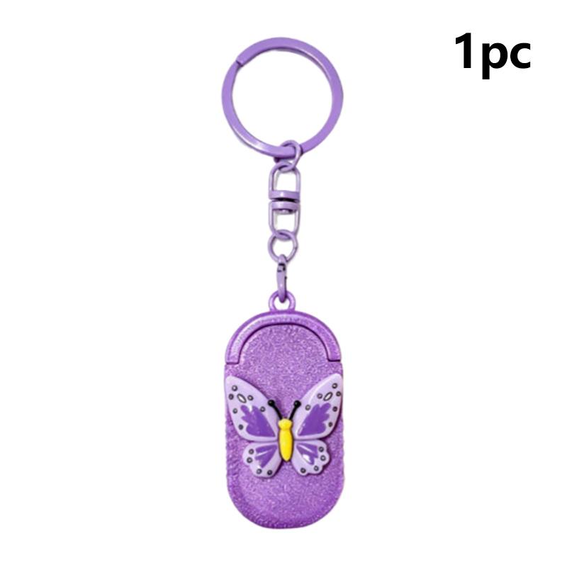 Mini Sliding Pill Box Keychain Compact Pill Container 3 Compartments BPA Free for Pocket Purse Travel Business Trip Use