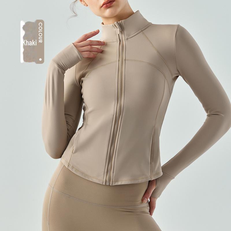 

Женская приталенная куртка для йоги с бархатной подкладкой – Теплый топ с длинным рукавом для бега и фитнеса XL