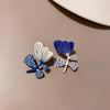Weiß Blaue Malerei Blatt Blume Ohrringe für Frauen Neue Schicke Schmuck Persönlichkeit Ohrringe Koreanische Ohrringe Niedliches Romantisches Accessoire